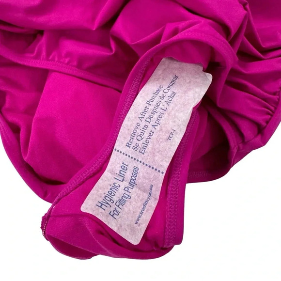 Lauren Ralph Lauren Beach Club Twisted One Piece Swimsuit Magenta Size 10 NWT - Picture 7 of 12